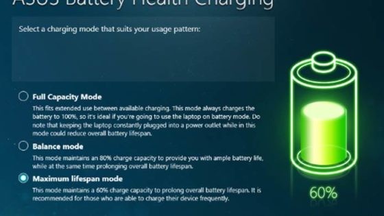 Asus Notebook Akku Lebensdauer verlängern